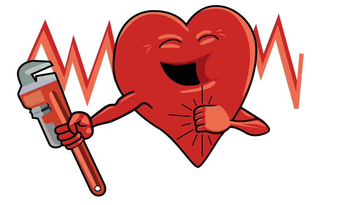 ER Plumbing Solutions ICON Heart holding wrench